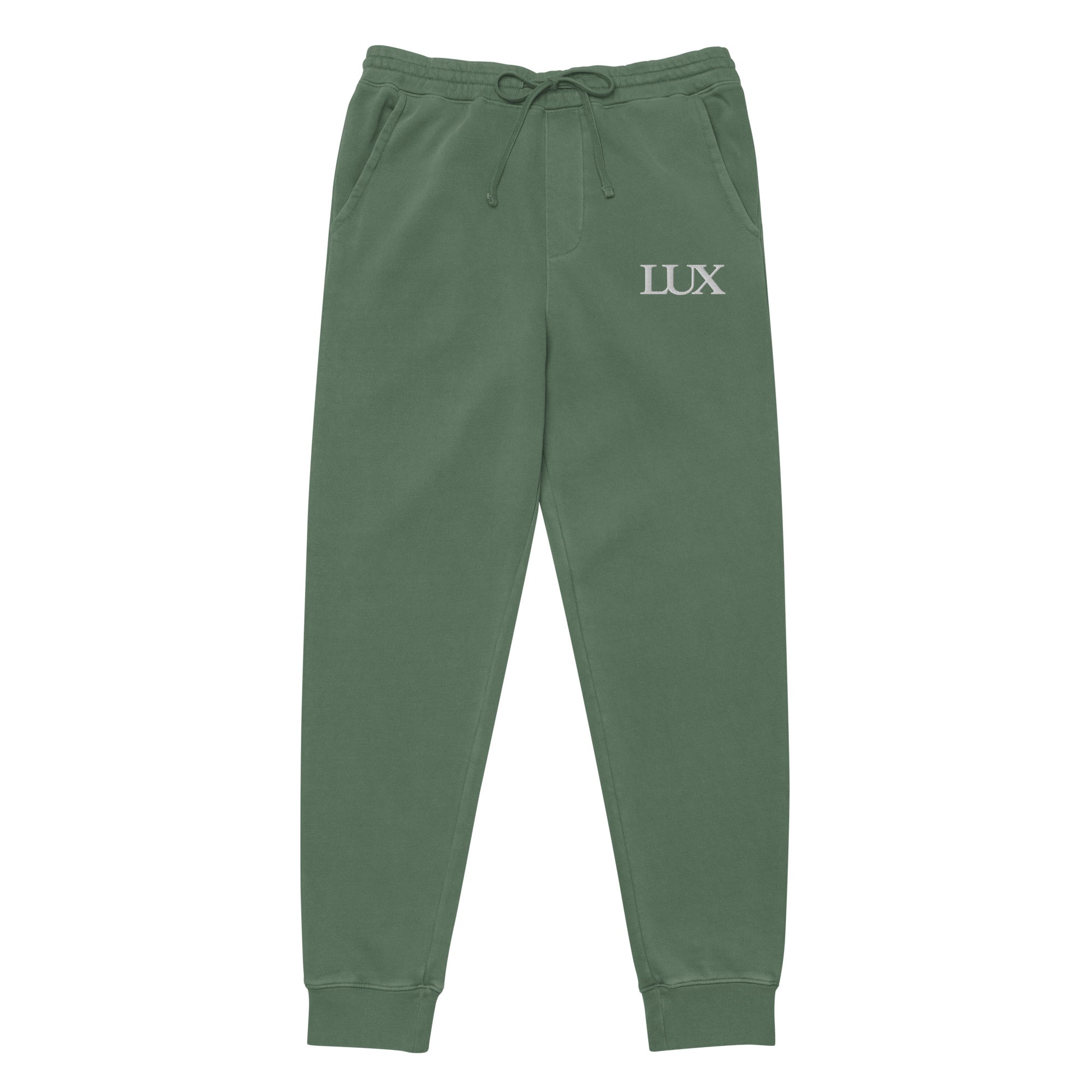 Pigment Green LUX Sweatpants front view