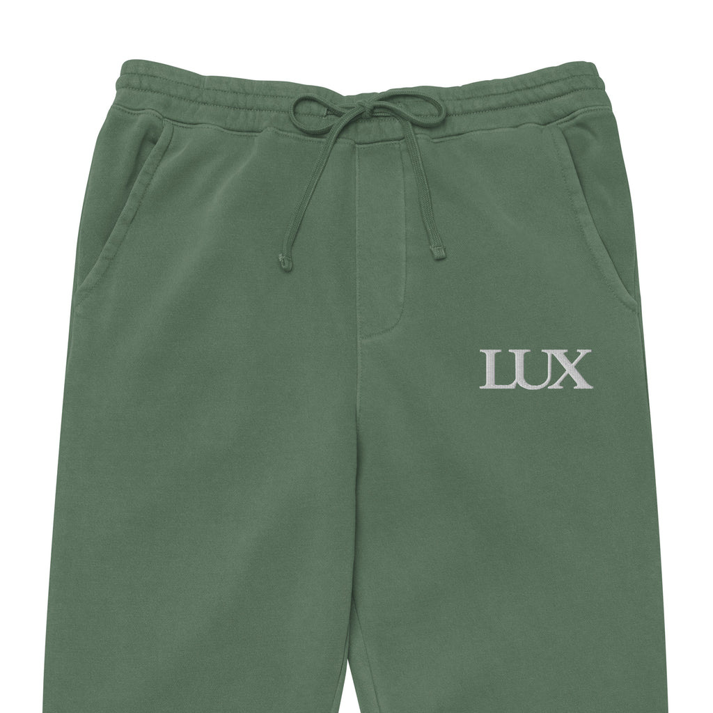 Pigment Green LUX Sweatpants front view