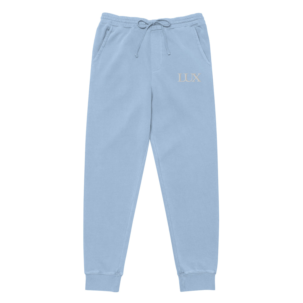Pigment Sky Blue LUX Sweatpants front view