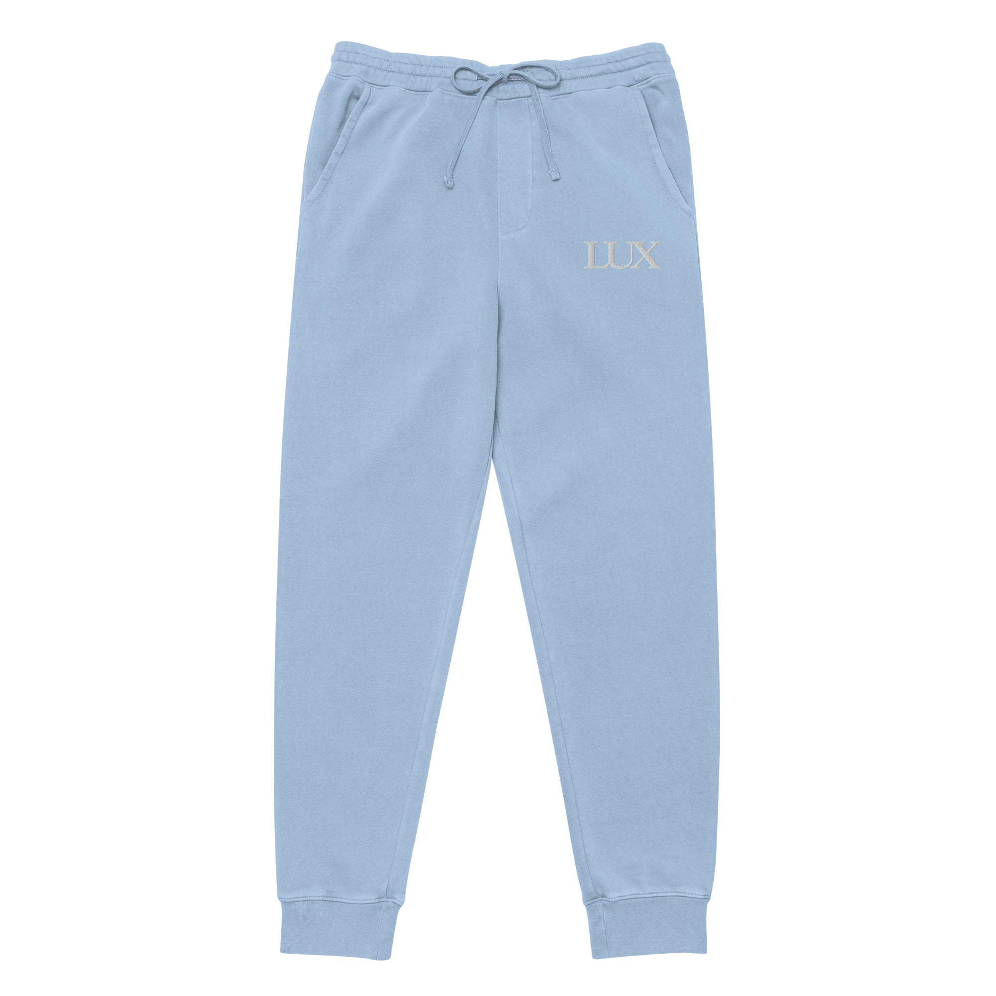 Pigment Sky Blue LUX Sweatpants front view