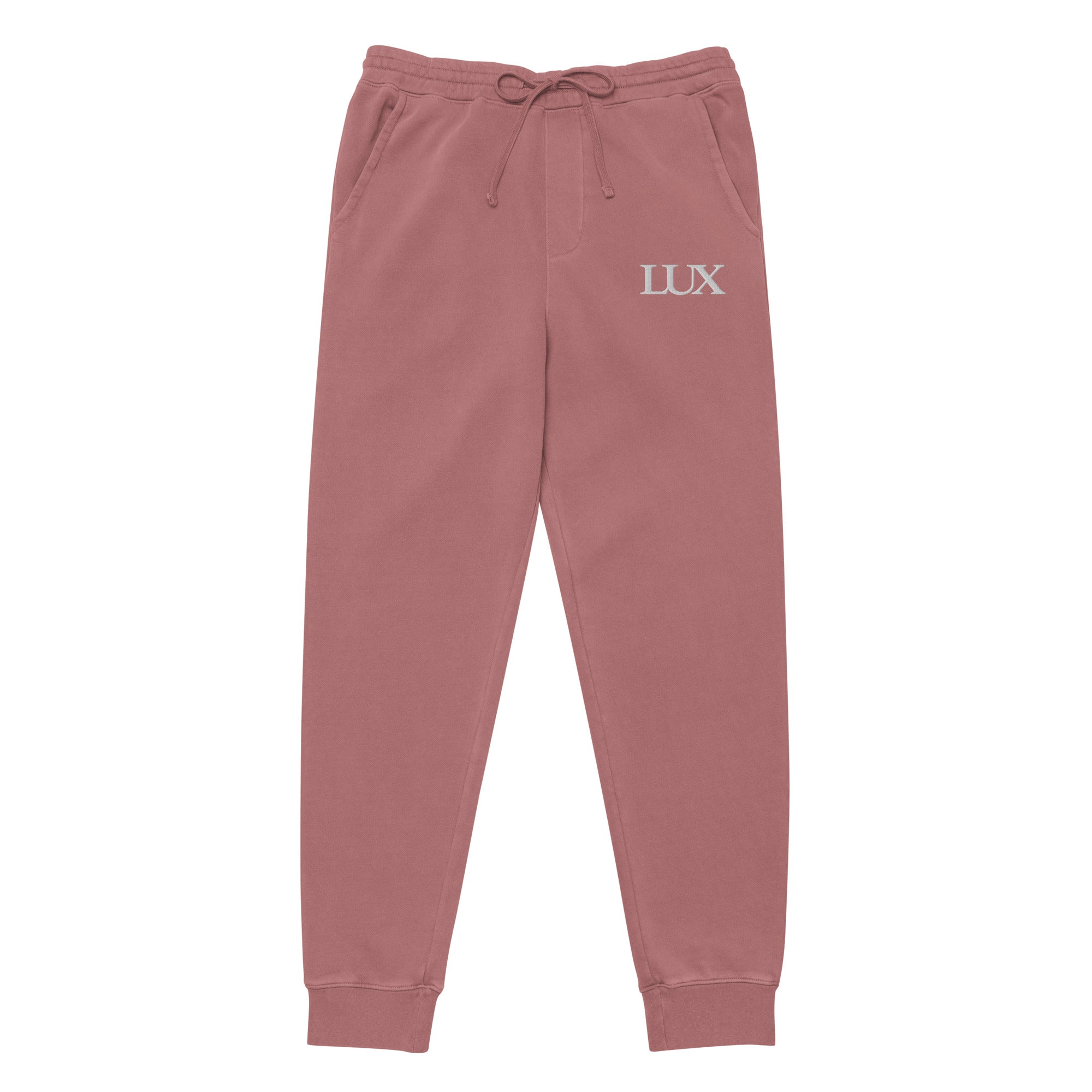Pigment Maroon LUX Sweatpants front view