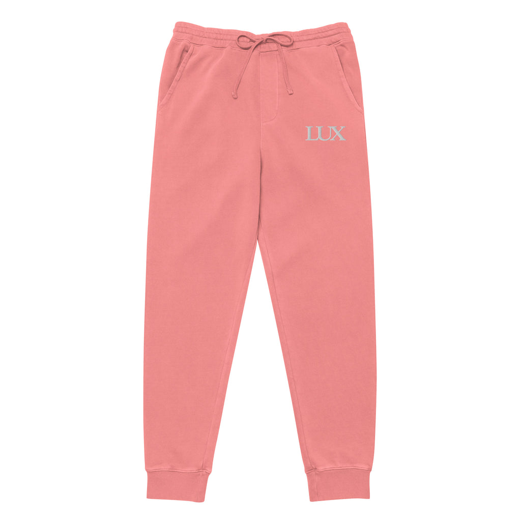 Pigment Pink LUX Sweatpants front view