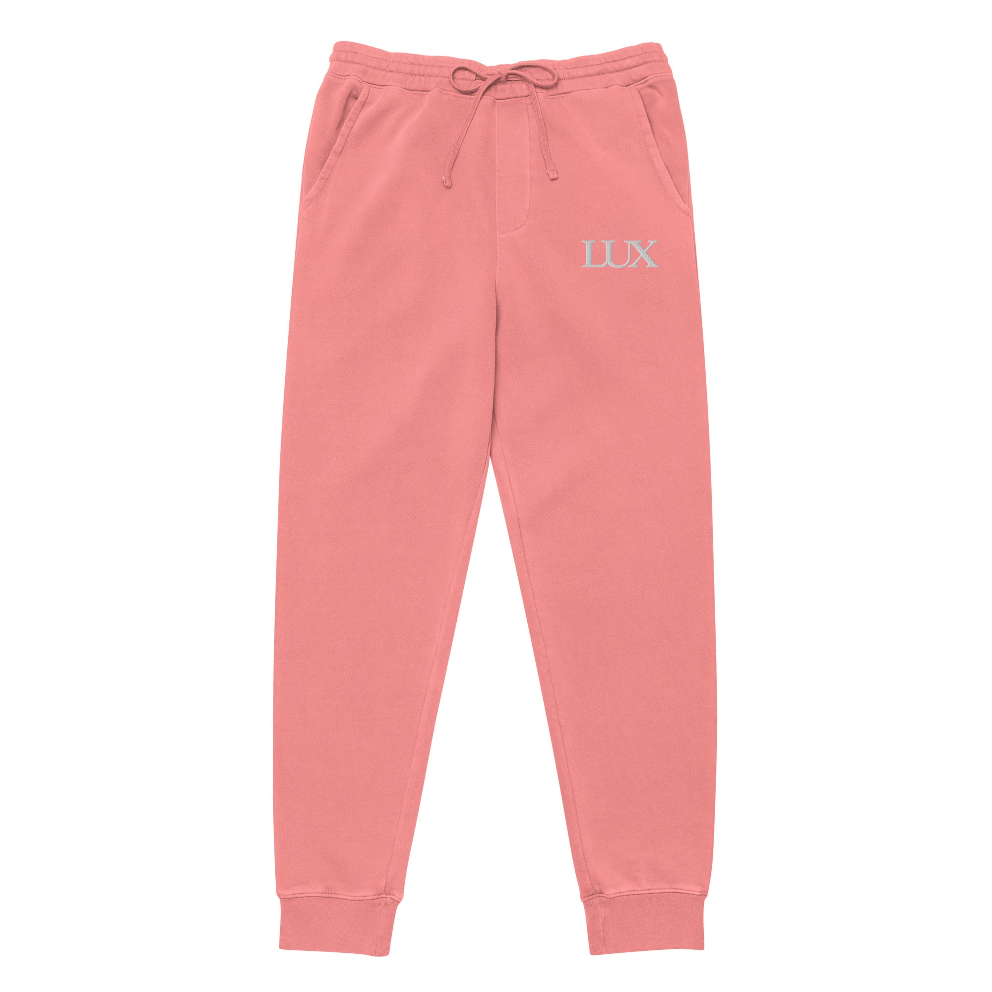 Pigment Pink LUX Sweatpants front view