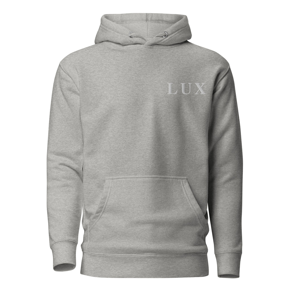 Light Grey LUX Classic Hoodie front view