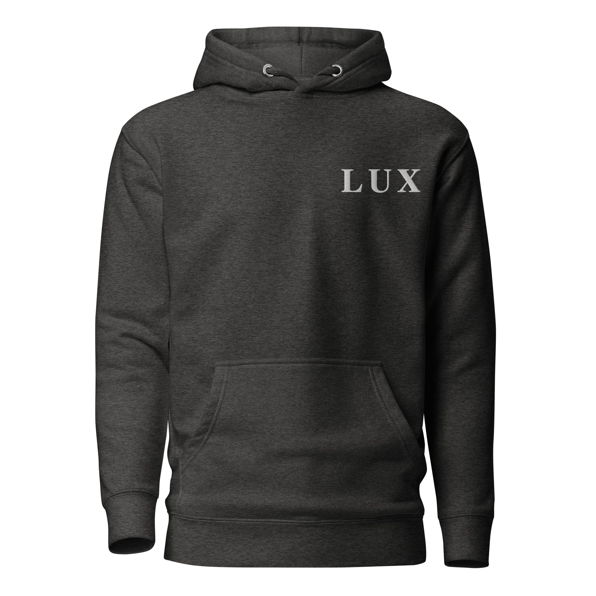 DimGray LUX Classic Hoodie front view