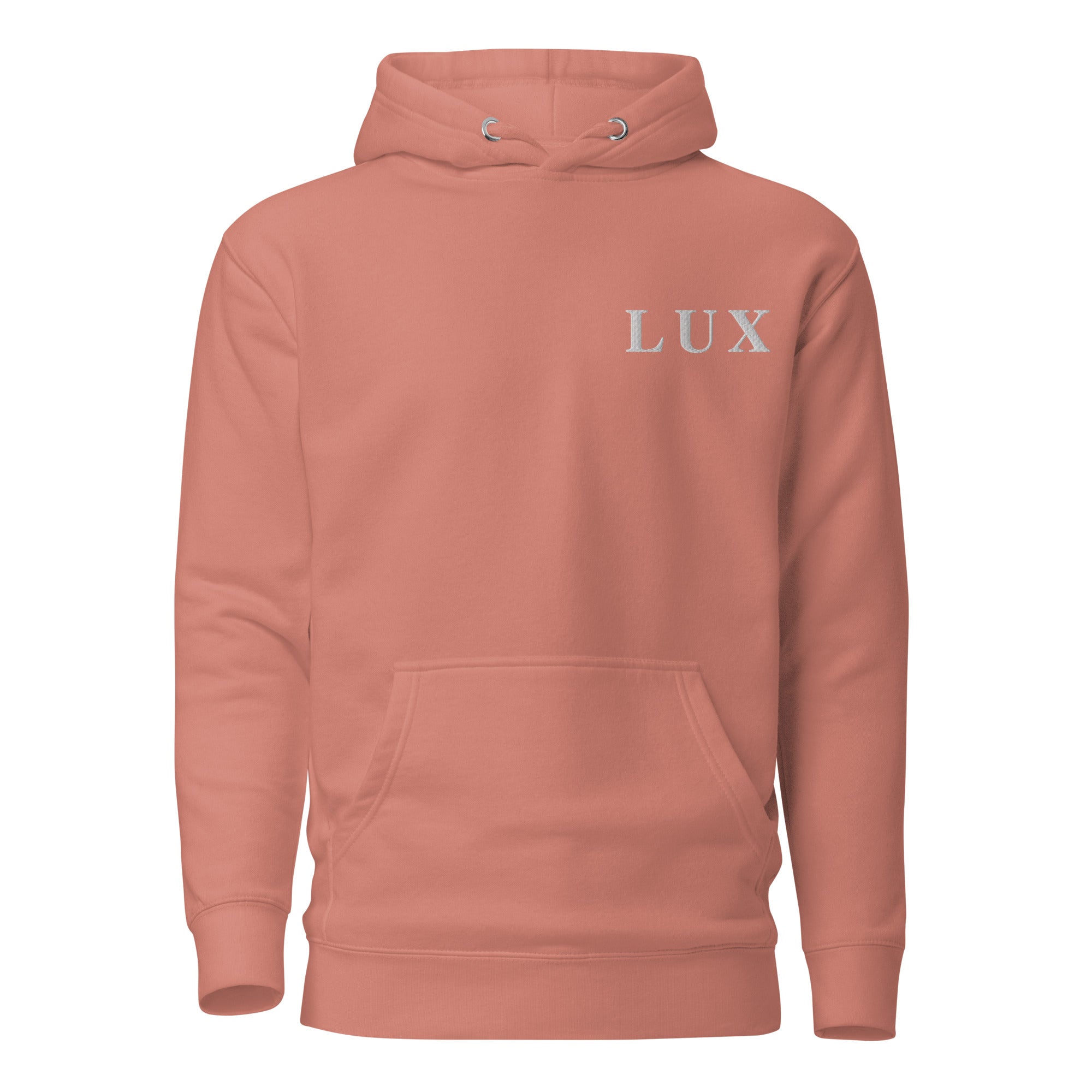 Light Salmon LUX Classic Hoodie front view