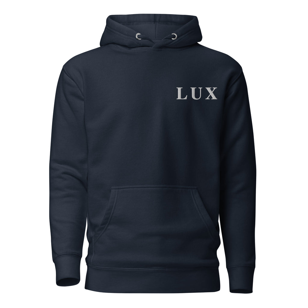 Navy LUX Classic Hoodie front view
