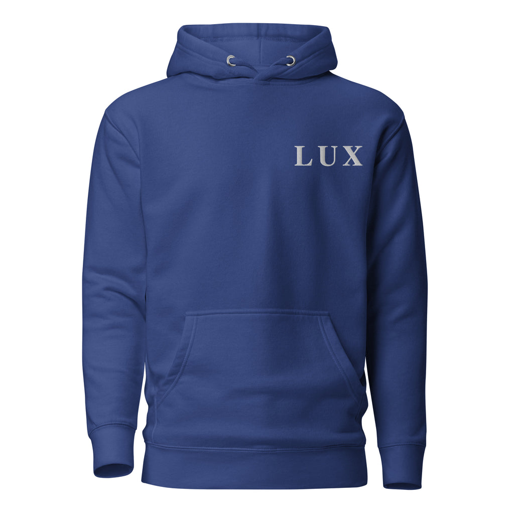 Royal Blue LUX Classic Hoodie front view