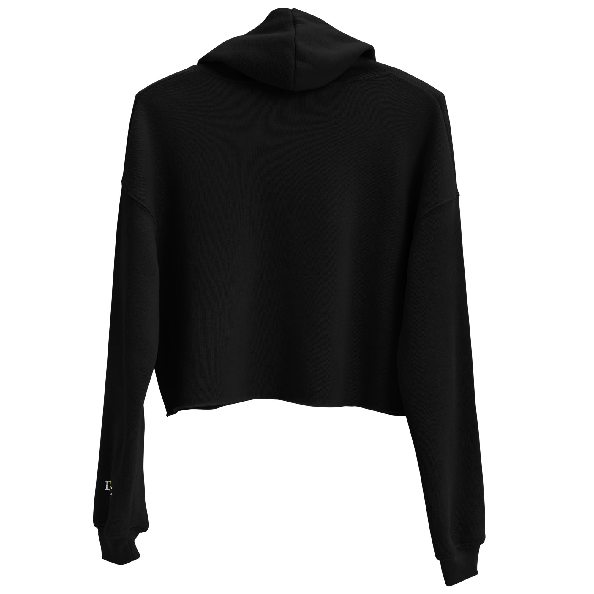 Black LUX Women’s Cropped Hoodie back view