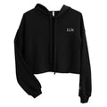 Black LUX Women’s Cropped Hoodie front view