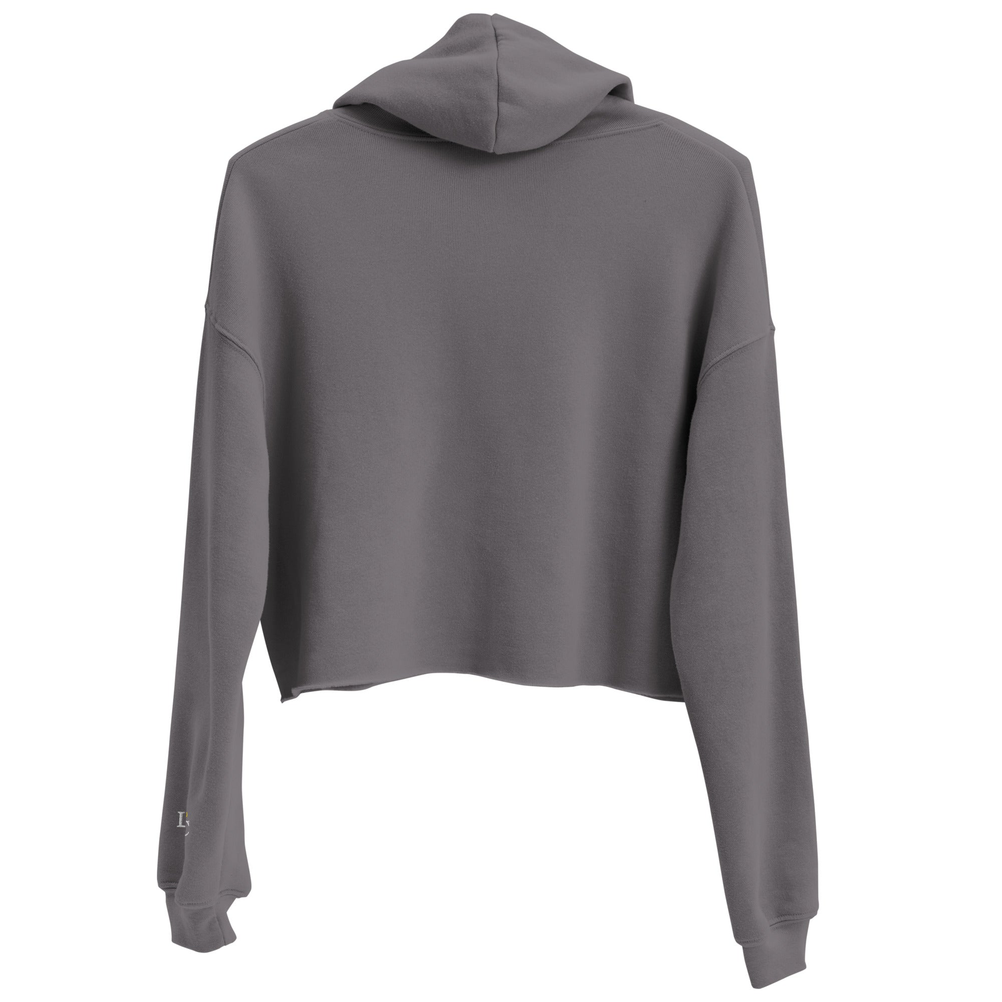 Gray LUX Women’s Cropped Hoodie back view
